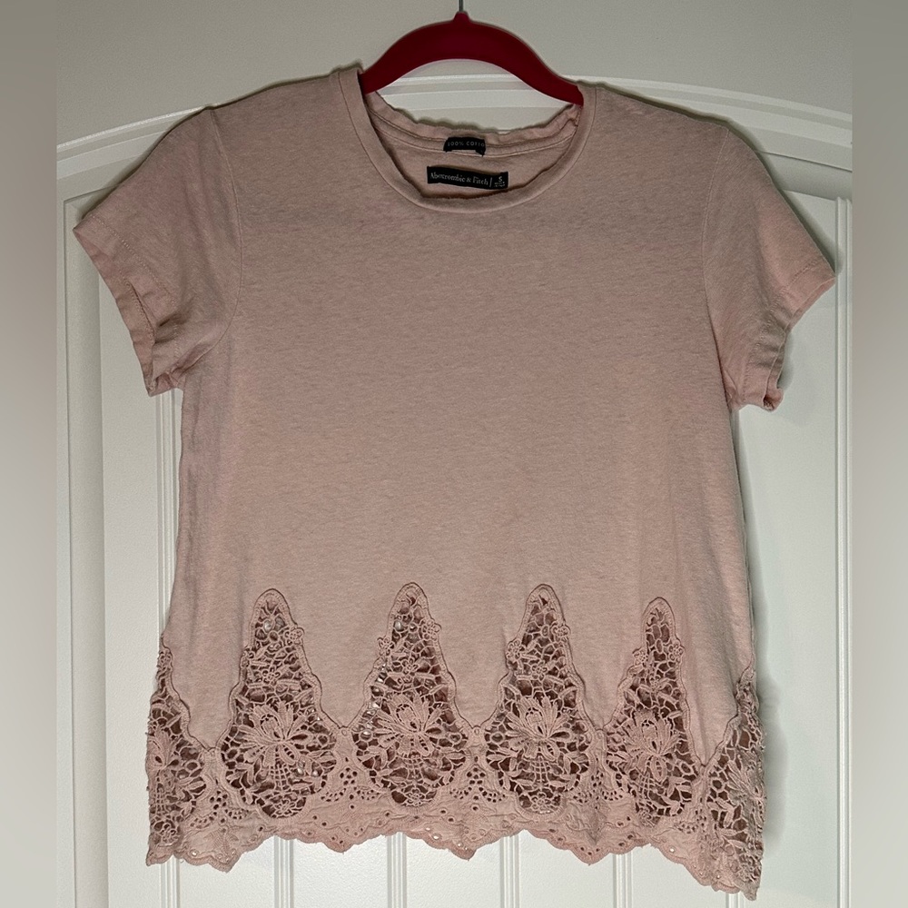 Abercrombie & Fitch pink crop top